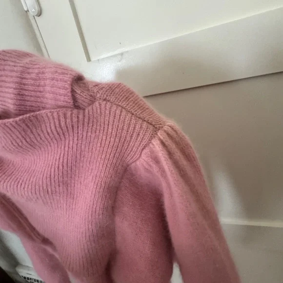 Pink Cowl 50s wool Sweater - Picture 4 of 4